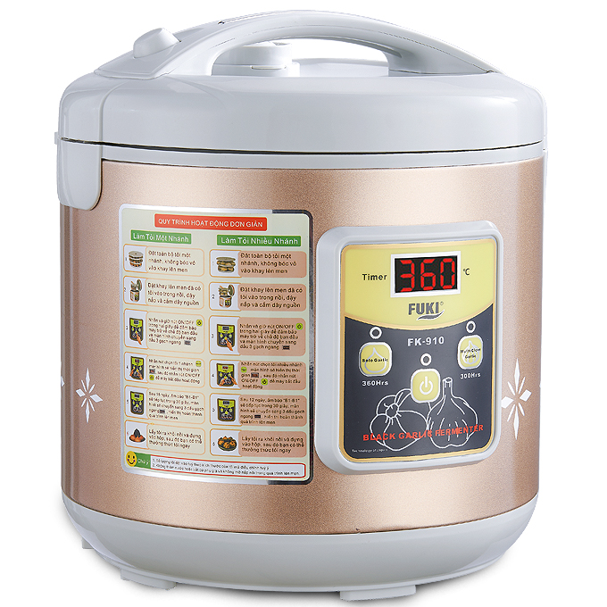 [HCM]Máy làm tỏi đen Nhật Bản Fuki FK-910 hoa văn - 6L (Vàng Gold)
