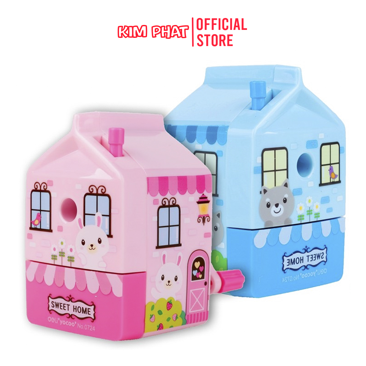 Máy gọt bút chì quay tay hình ngôi nhà Deli 724