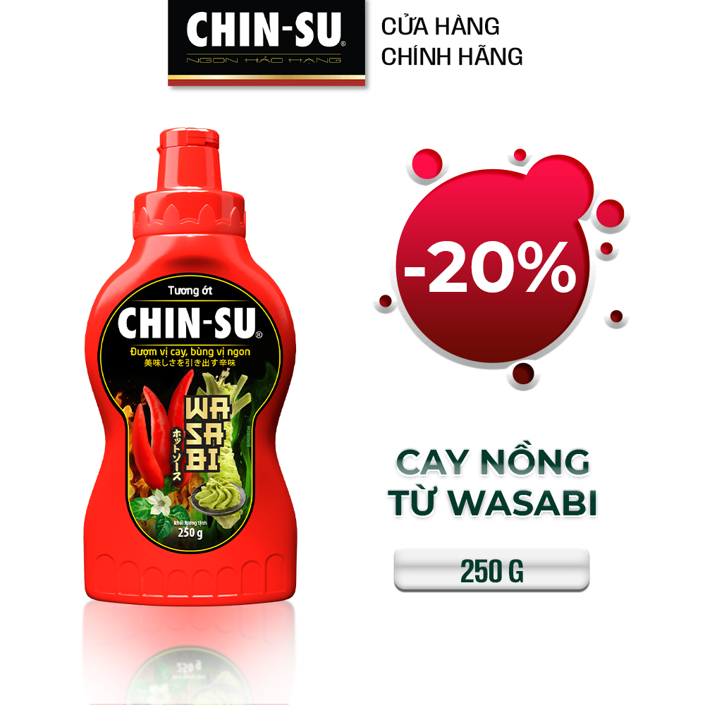 Tương ớt chin-su vị wasabi chai 250g