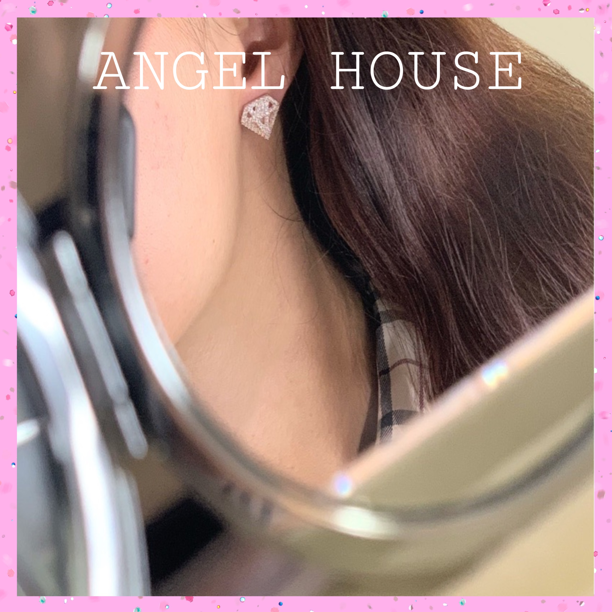 Khuyên tai bạc s925 cao cấp sang trọng angel.house