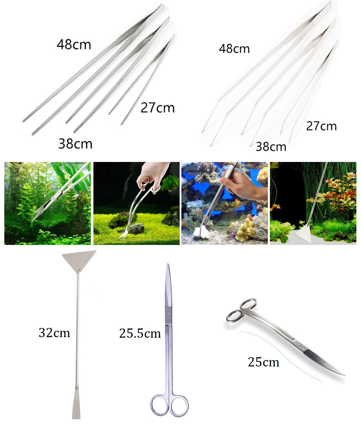 Dụng Cụ San Nền, Nhíp Kẹp, Kéo Cắt Tỉa Cây Cảnh - Phụ Kiện Hồ Thủy Sinh, Hồ Cá, Tép Cảnh Giá Cực Tốt