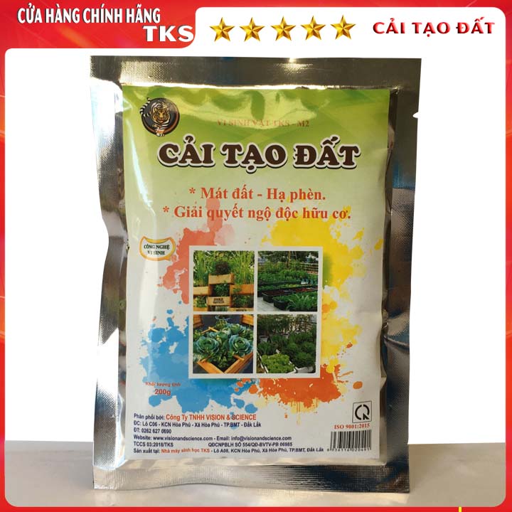 CẢI TẠO ĐẤT TRỒNG -Tơi Xốp Đất, Diệt Nấm Bệnh,  Mát Đất, Giải Độc Hữu Cơ   - Gói 200gr