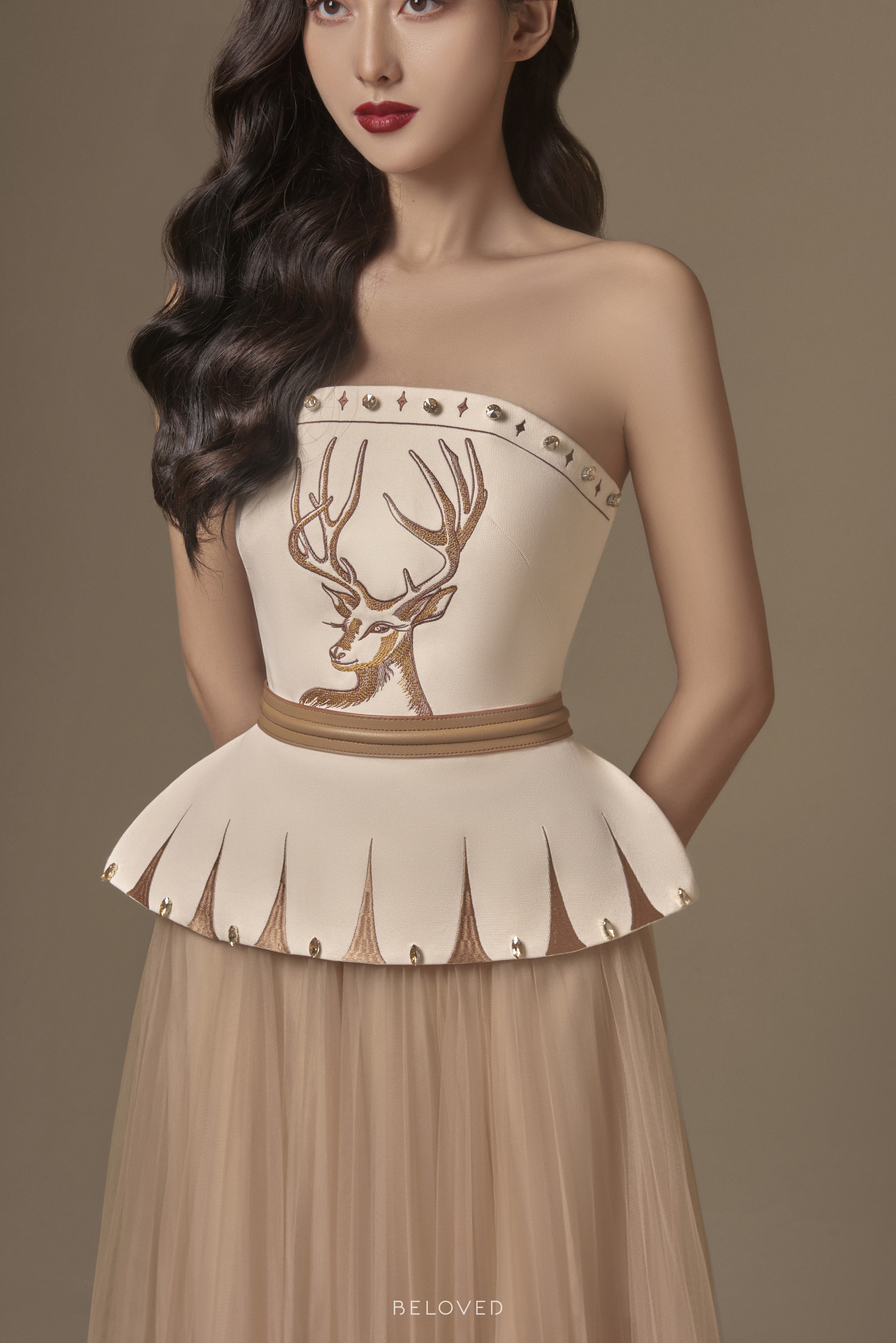 Áo Kiểu Cúp Ngực Thêu Tay - Beloved Gemini Embroidery Top