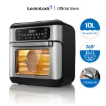 Trả góp 0% - EJF291BLK - Lò nướng chân không điện tử LockvàLock 10L - 8 chế độ nấu - 8 phụ kiện nấu, Cửa trong suốt tháo rời