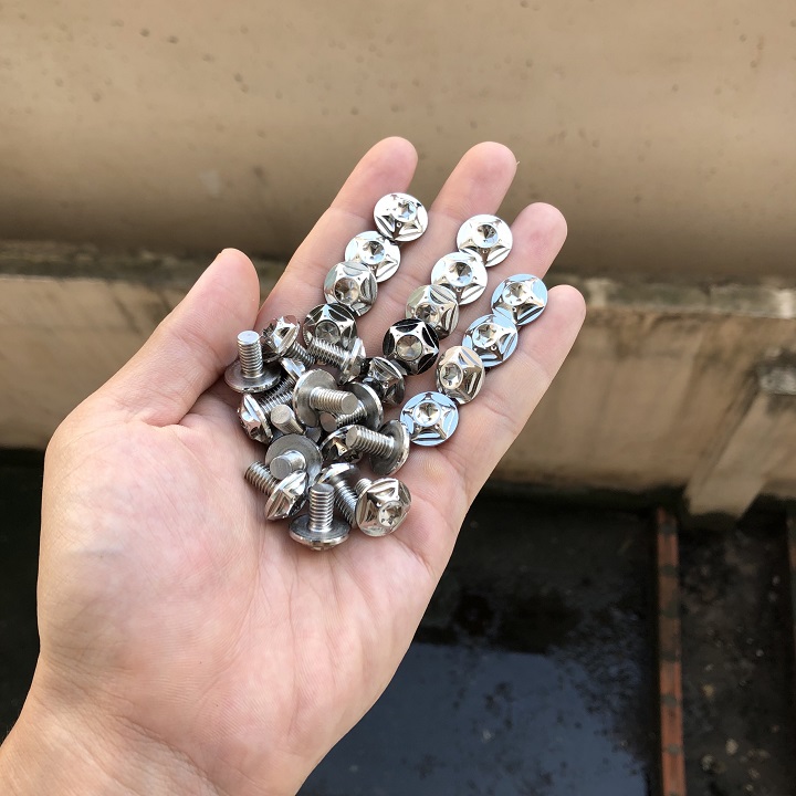 [HCM]Ốc INOX (1 con) - [Mẫu ngôi sao lớn] - [size 6li1] - gắn carte ốp pô