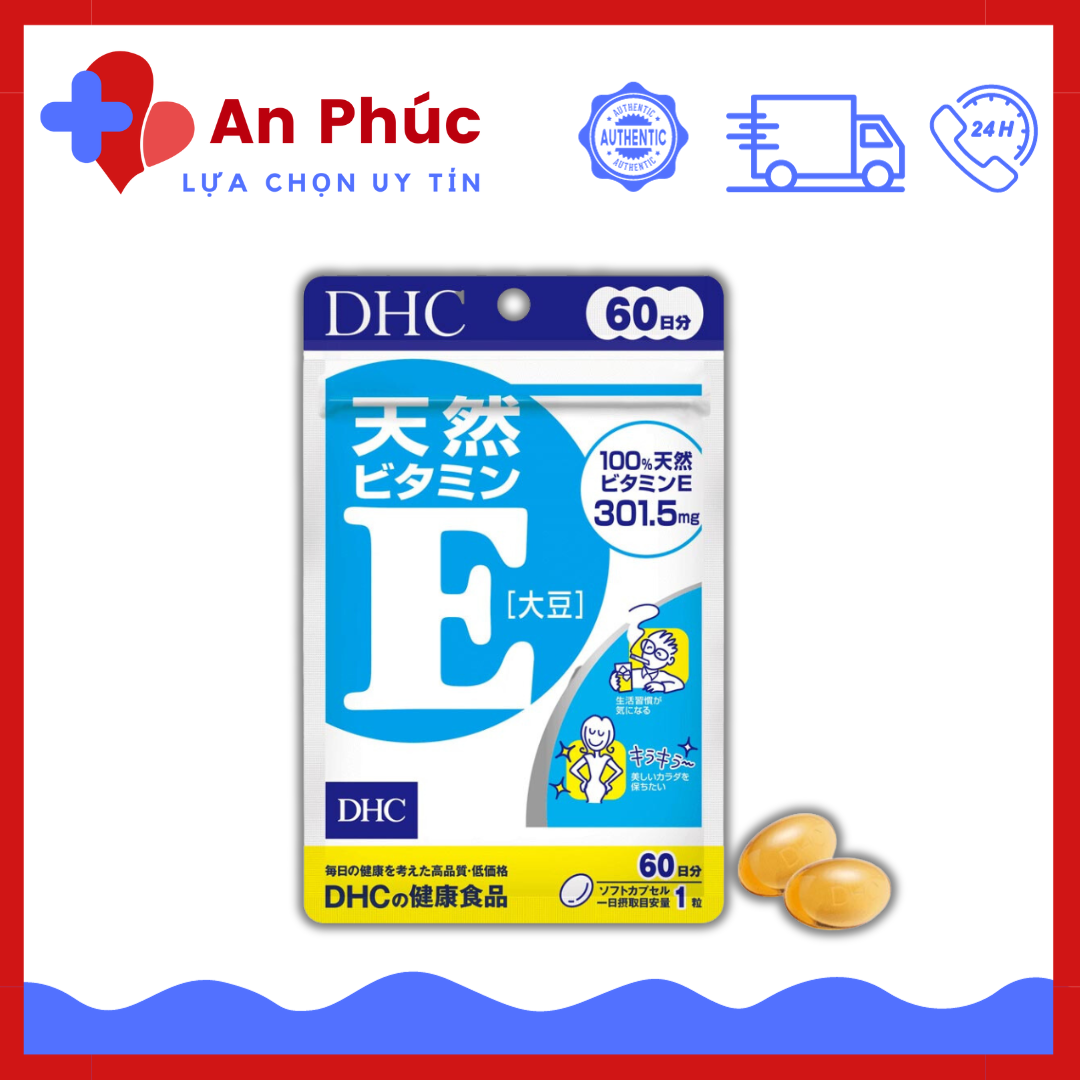 Vitamin e dhc natural vitamin e nhật bản gói 60 ngày, viên uống vitamin e dhc nhật bản