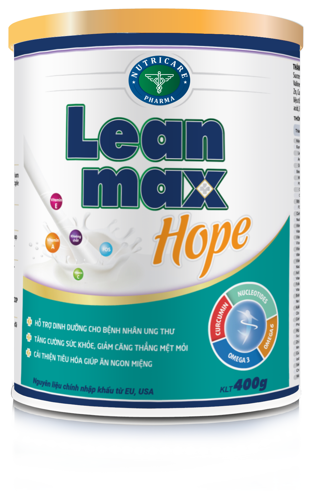 [HCM]sữa Lean Max Hope 900g ( Dinh dưỡng dành cho bệnh Ung Thư)