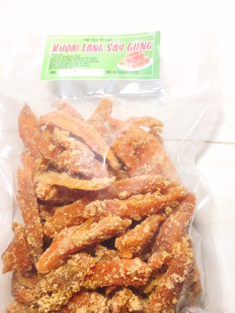 Khoai lang mật tà nung - đà lạt - sấy gừng - túi hút chân không 250gr
