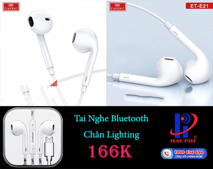 Tai nghe Bluetooth chân Lightning Earldom E21