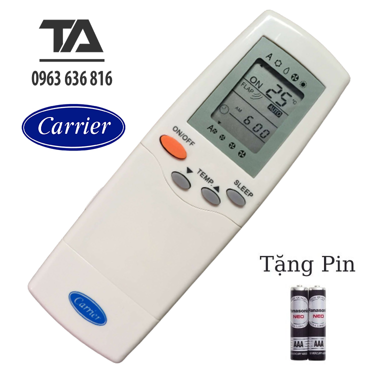 Remote máy lạnh Carrier ✔ Điều khiển điều hòa Carrier