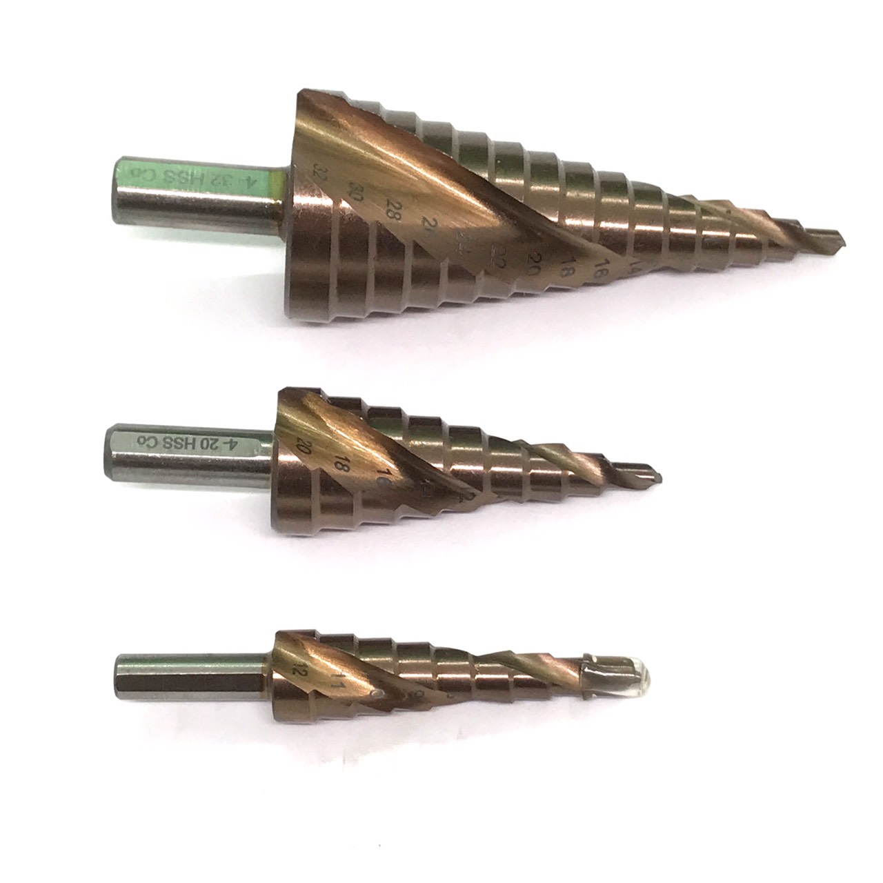 Mũi Khoan Tháp - HSS M35 COBAN Chuôi Tròn -Hàng Cao Cấp Chuyên Thép, Inox