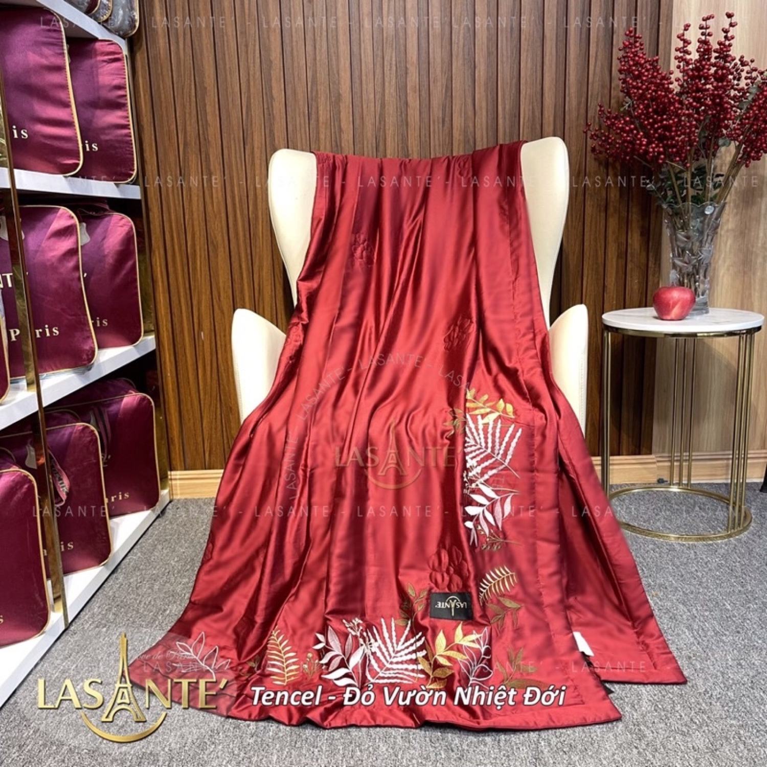 Chăn hè lụa tencel cao cấp mát lạnh thương hiệu Pháp Lasante - Xoài Decor