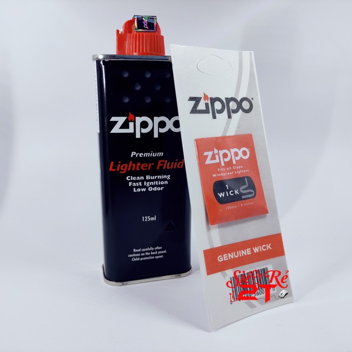 Combo 1 xăng Zippo, 1 bấc Zippo - Hàng chính hãng