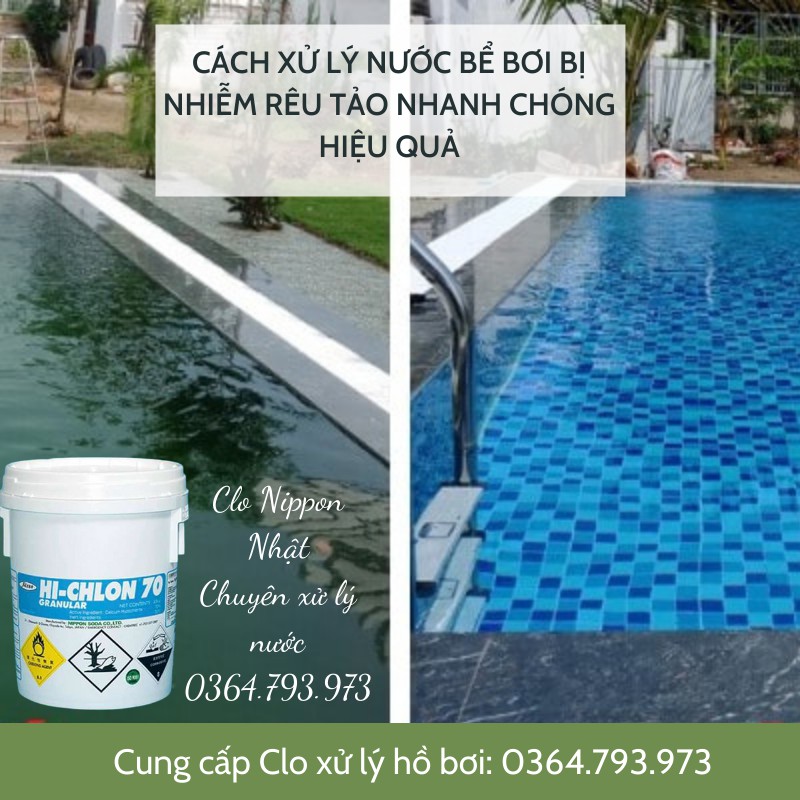 1 kg clo nhật chlorine nippon hi chlon 70 clo hồ bơi