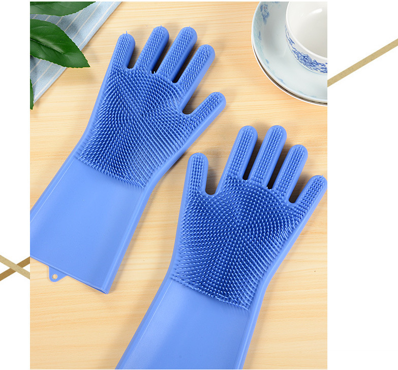 Đôi Găng tay silicon (2 cái trái + phải) rửa chén tạo bọt thông minh, găng tay cao su. găng tay rửa chén - giao màu ngẫu nhiên