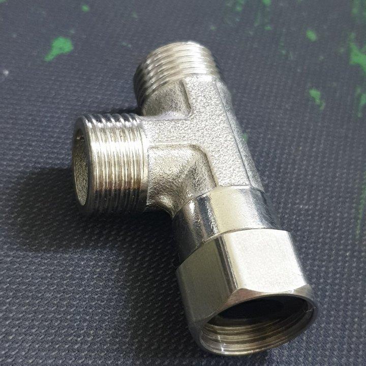 TÊ 2 REN NGOÀI 1 ĐẦU ỐC INOX 304 TÊ CHIA NƯỚC BỒN CẦU VÀ VÒI XỊT VỆ SINH