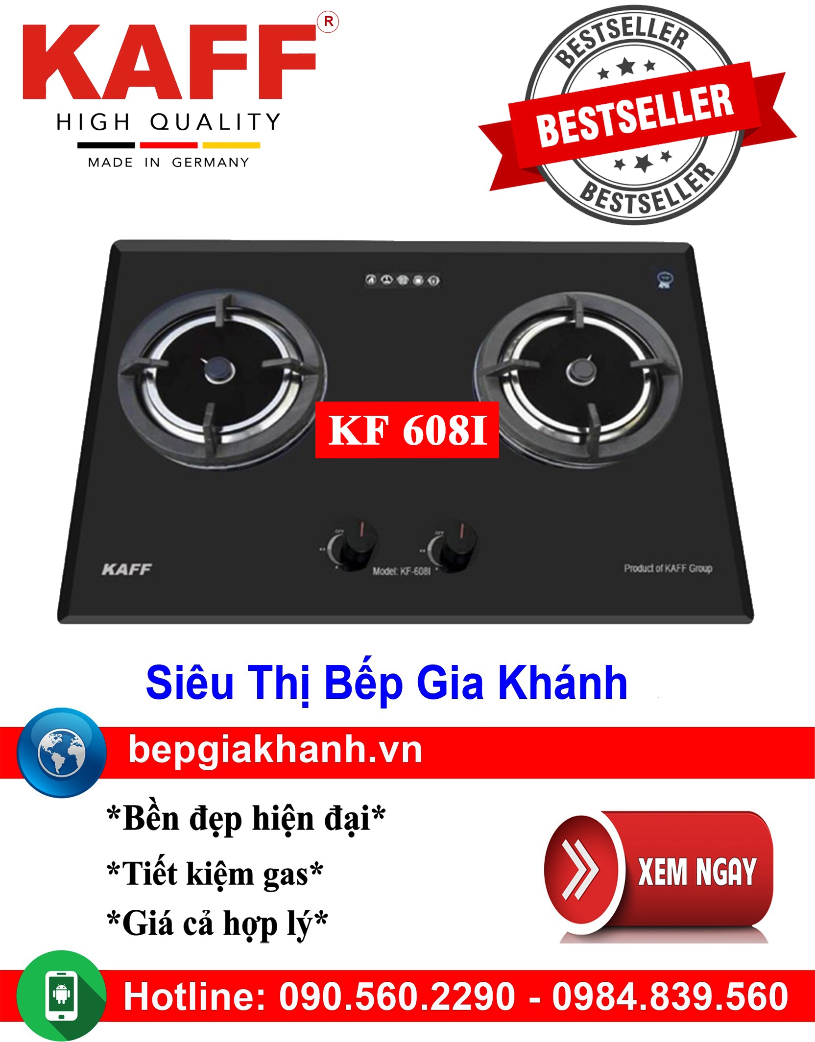 [HCM]Bếp gas âm hồng ngoại Kaff KF 608I bếp gas bếp gas đôi bếp gas đơn bếp gas âm bếp ga bếp ga đôi bếp ga đơn bếp ga âm bep ga bep gas