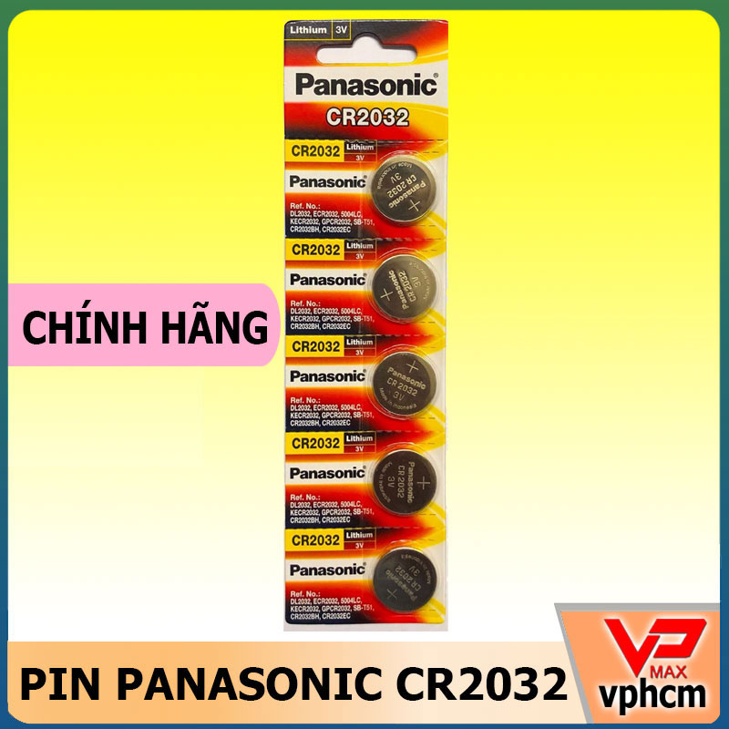 5 viên pin nút áo Panasonic  CR 2032  Camelion CR 2025 Lithium 3V - dùng cho điều khiển từ xa chìa khóa điện tử xe ô tô máy tính cầm tay...