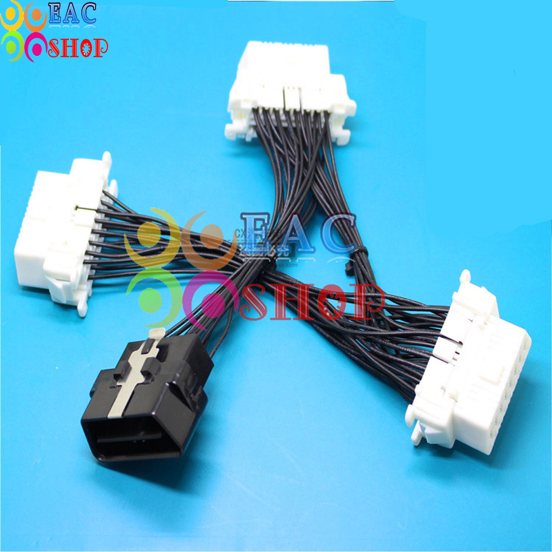 Bộ Giắc, Cáp chia cổng OBD2 16 chân dây tròn màu trắng 1 thành 3. Hỗ trợ Độ chế gương kính, khóa cửa, cam hành trình. EAC SHOP