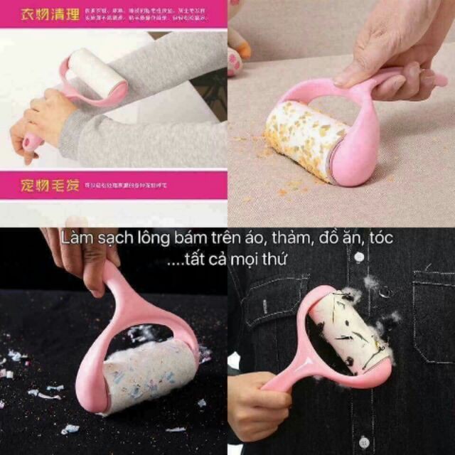 CÂY LĂN BỤI QUẦN ÁO KÈM CUỘN GIẤY LĂN