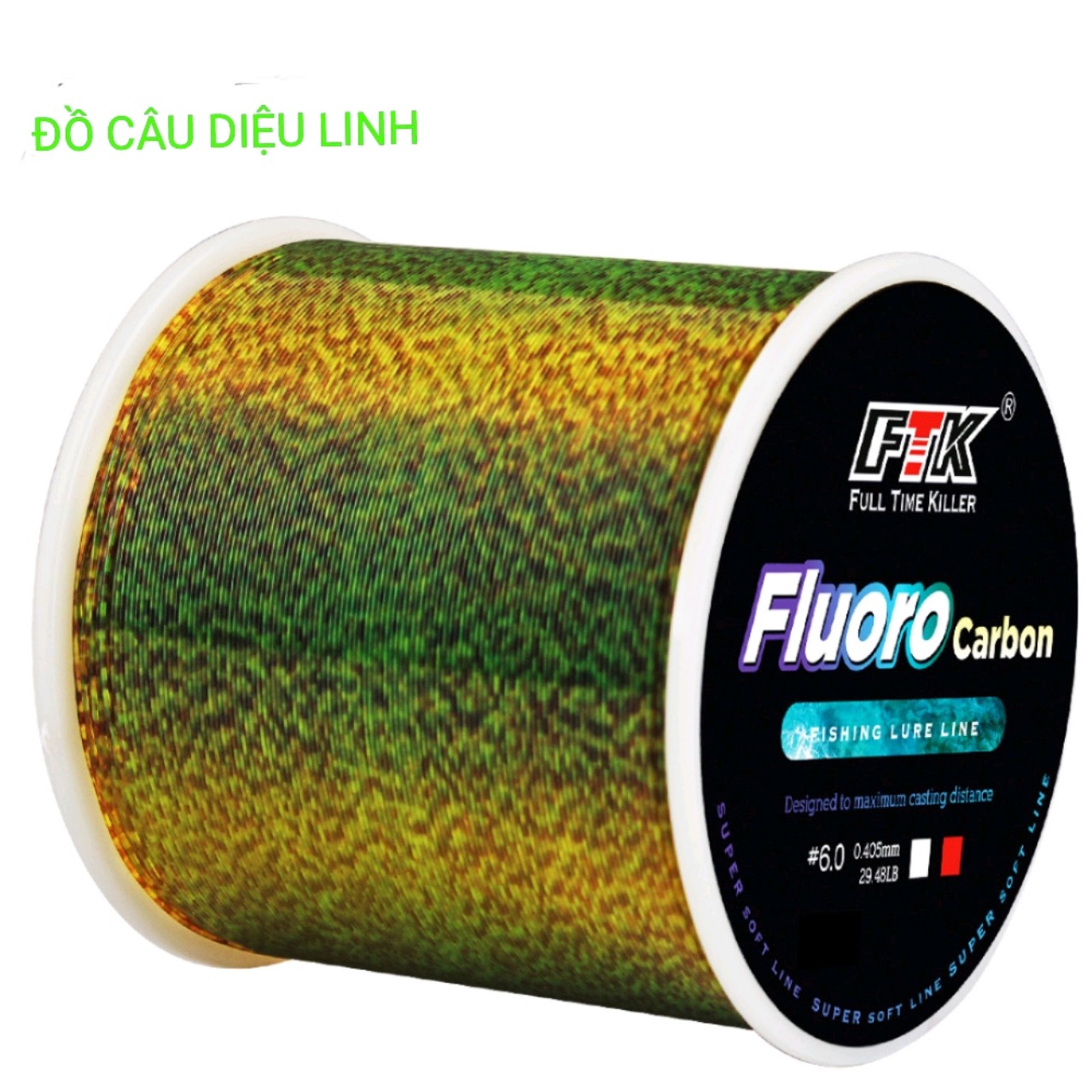 cước câu cá 3D Fluoro carbon tàng hình 500m siêu khỏe