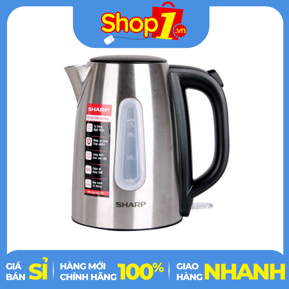 Ấm siêu tốc sharp 1.7 lít ekj-17vss-st
