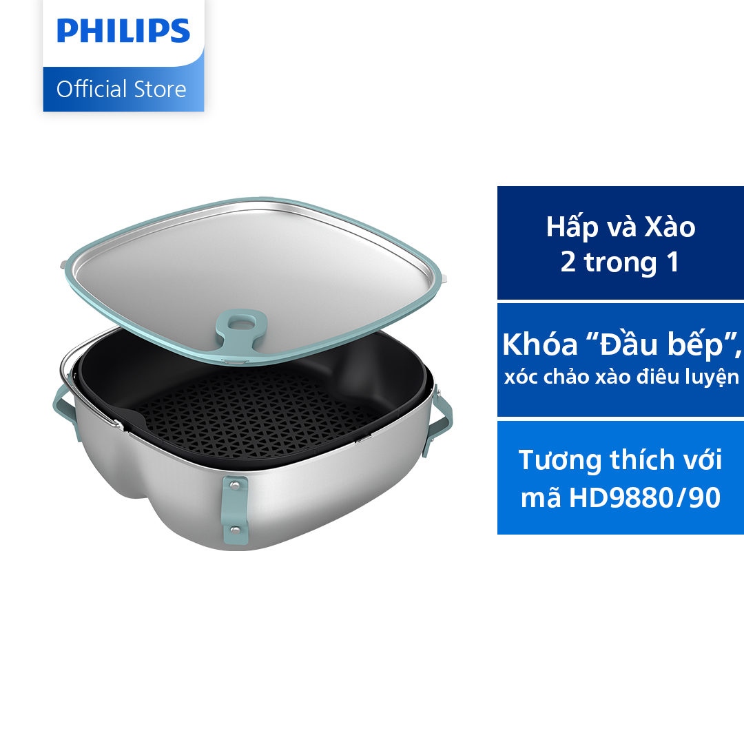 [Hàng Tặng Không Bán] Khay nướng  hấp 2 trong 1 HD9960/00 (dành cho nồi size 8.3 Lít)