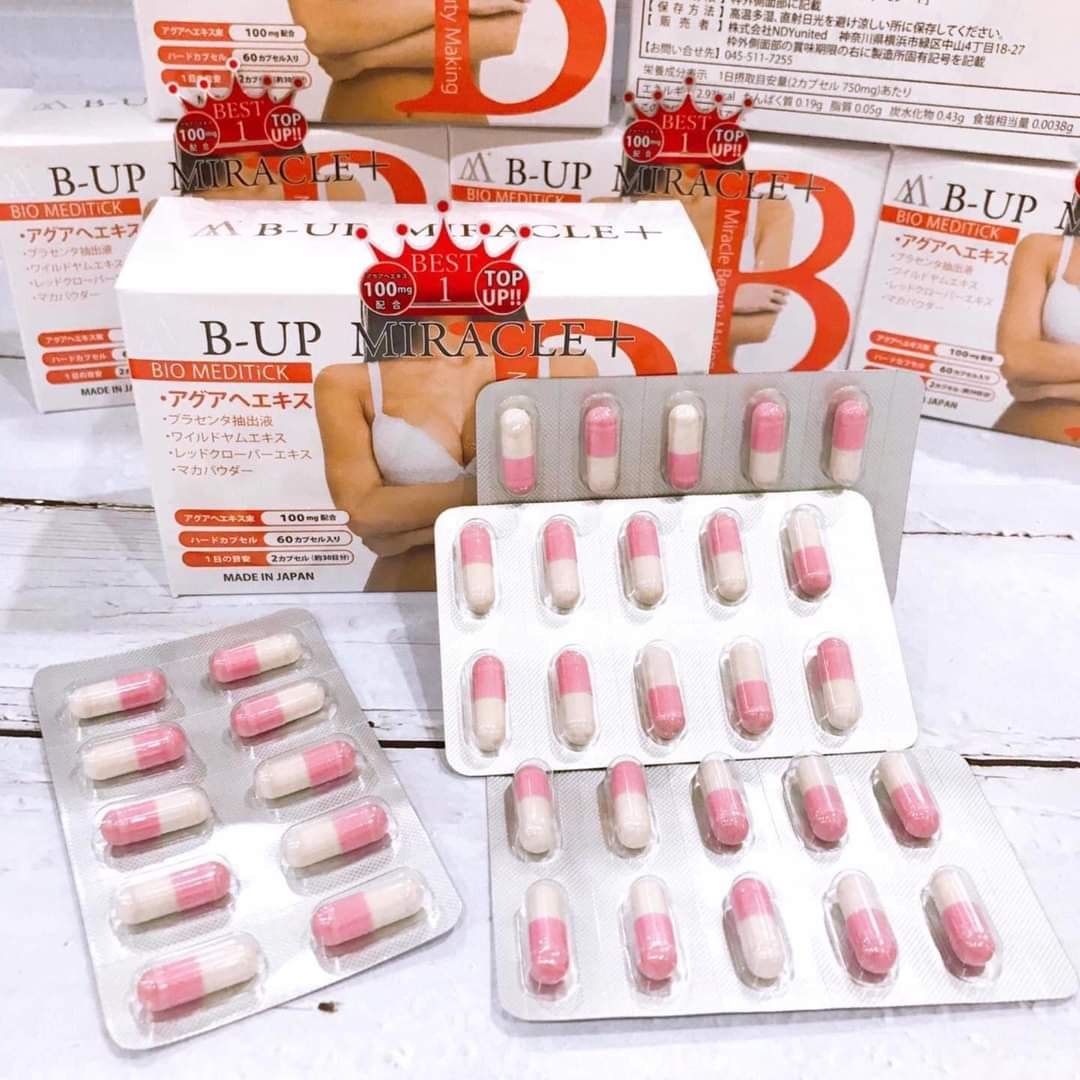 Viên uống tăng kích thước vòng một B-Up Miracle+ Nội địa Nhật - 60 Viên - Đệ Nhất Sắc - Mỹ phẩm xách tay nội địa Nhật Bản tại Hà Nội Shiseido, Sk-II