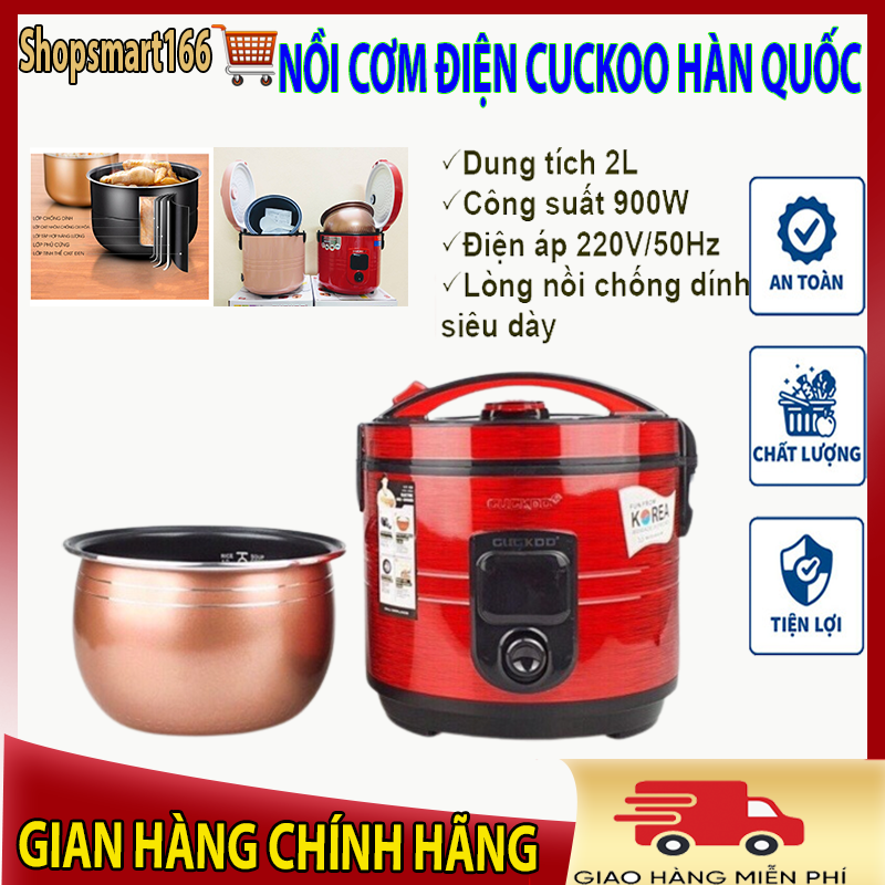 Nồi cơm điện cuckoo hàn quốc cao cấp, nồi cơm điện mini 2 lít, nồi cơm điện thông minh tiện lợi công suất 900w, lõi nồi chống dính siêu dày, nồi cơm điện gia đình, nồi cơm điện cuckoo siêu nhanh bền bỉ