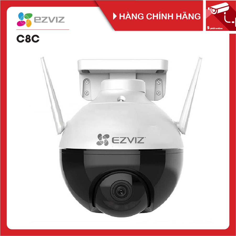 Camera Wifi EZVIZ C8C xoay 360 độ, ghi hình màu vào ban đêm - Bảo hành chính hãng 2 năm