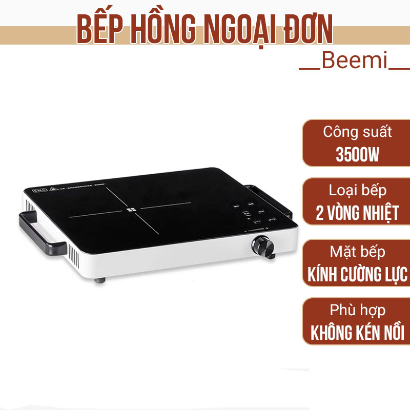 Bếp hồng ngoại đơn bếp điện bếp từ bếp hồng ngoại không kén nồi vòng nhiệt đôi tiết kiệm điện công suất 2200W