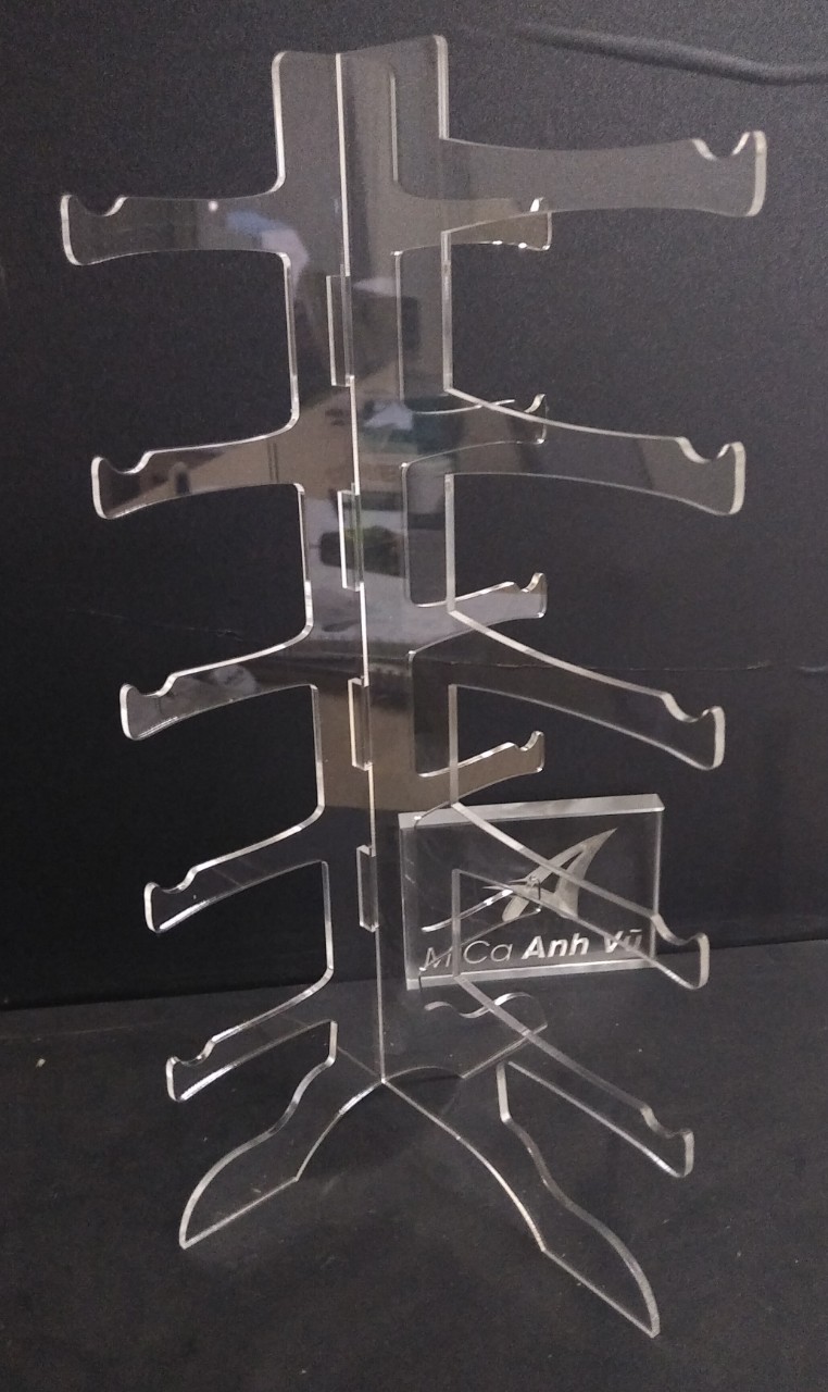 Bộ 2 Kệ trưng bày kính mắt mica trong đẹp chắc