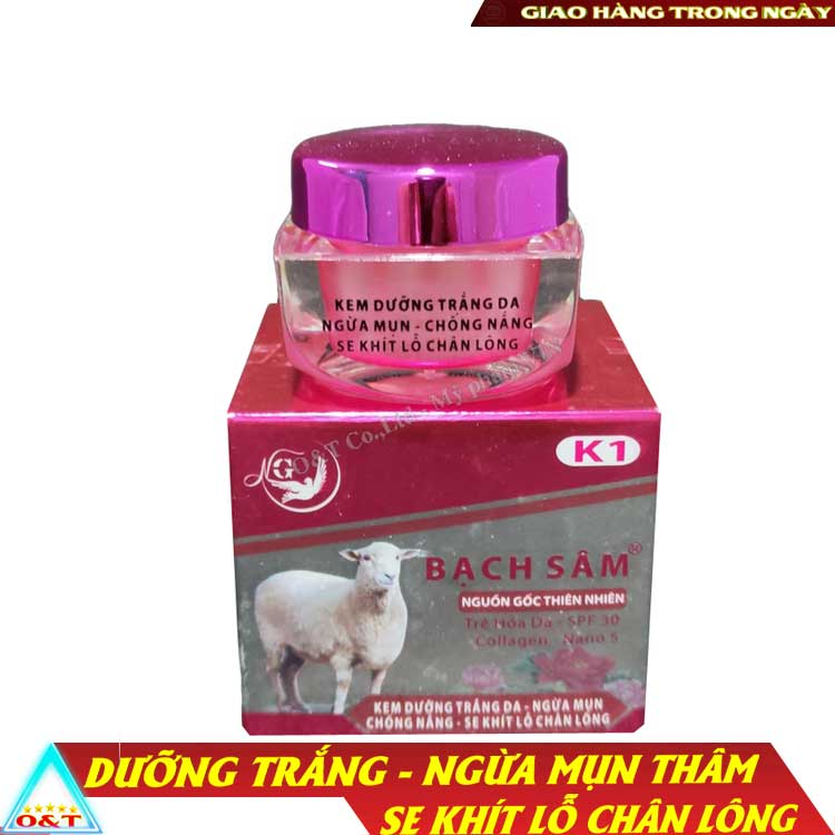 Kem dưỡng trắng da ngừa mụn chống nắng se khít lỗ chân lông Bạch Sâm K1