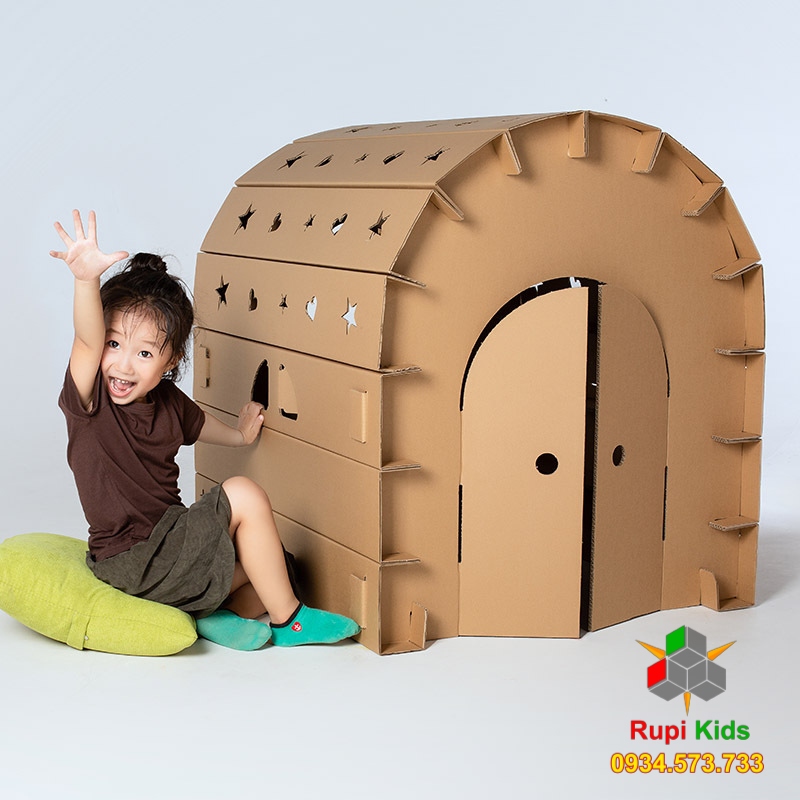 ❤️ nhà giấy carton ❤️ lắp ráp cho bé