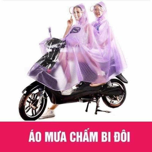 Áo mưa chấm bi nhựa dẻo, áo mưa đôi, áo mưa đơn, ao mua don, ao mua do