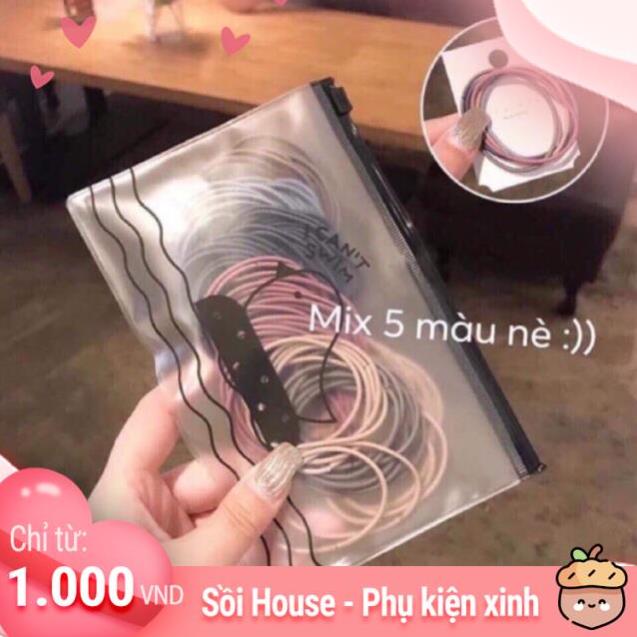 Túi 100 dây buộc tóc rẻ vô địch