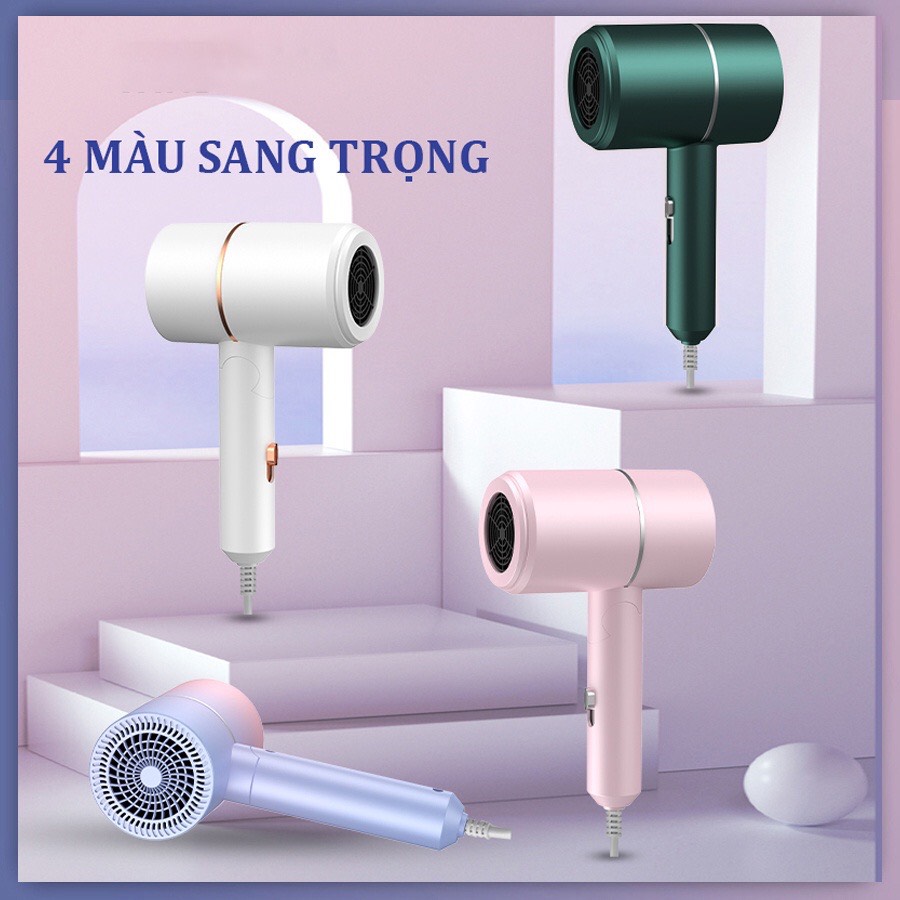 Máy sấy tóc 2 chiều nóng lạnh có thể gấp gọn không gây hư tổn tóc công suất lớn