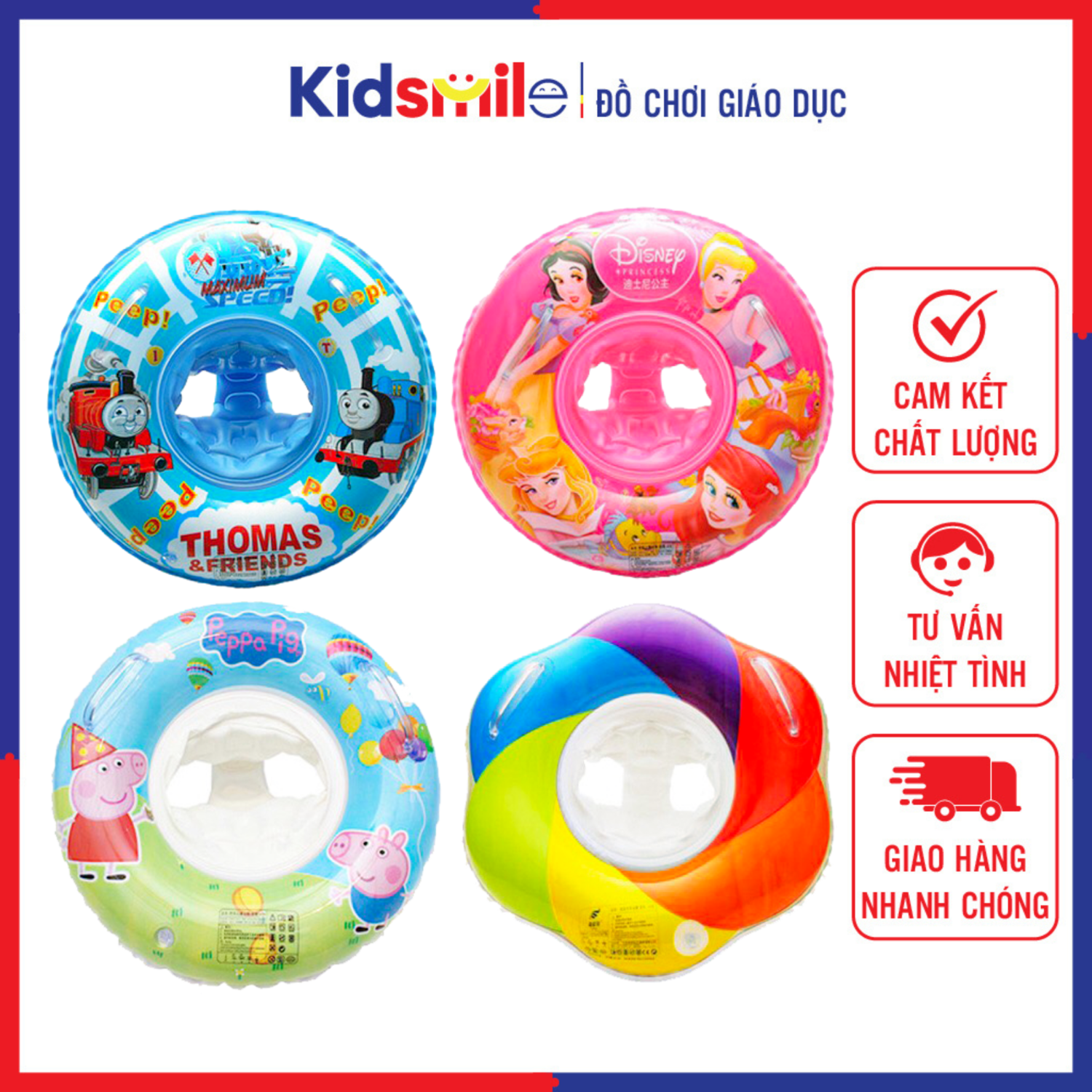 Đồ chơi thể thao dưới nước mùa hè cho bé, phao bơi INTEX hình hoạt hình ngộ nghĩnh, phao ngồi an toàn bền đẹp, chắc chắn cho trẻ từ 2 đến 8 tuổi