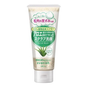 Sữa rửa mặt tẩy tế bào chết chiết xuất nha đam utena everish scrub wash 135g