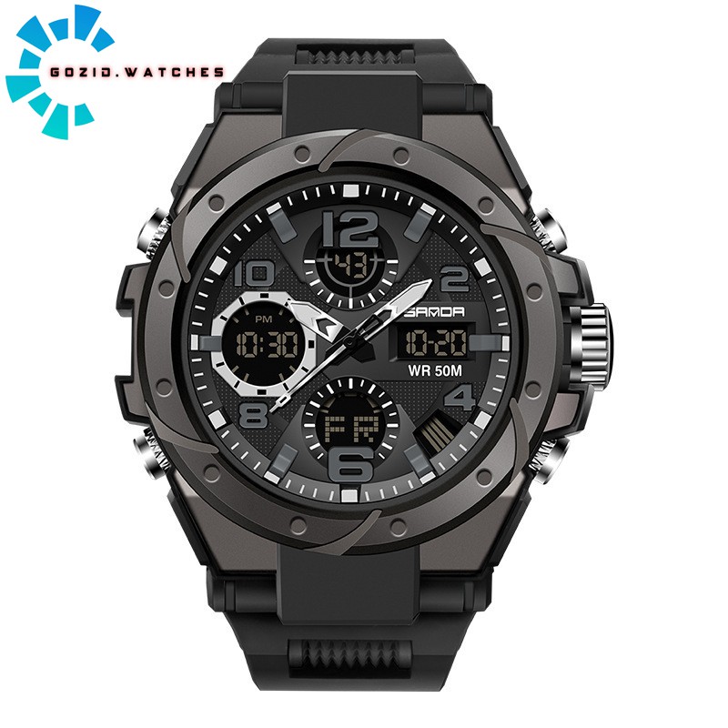 Đồng hồ thể thao nam SANDA 6008 chính hãng máy nhật SD04 chống nước bền bỉ-GOZID.WATCHES