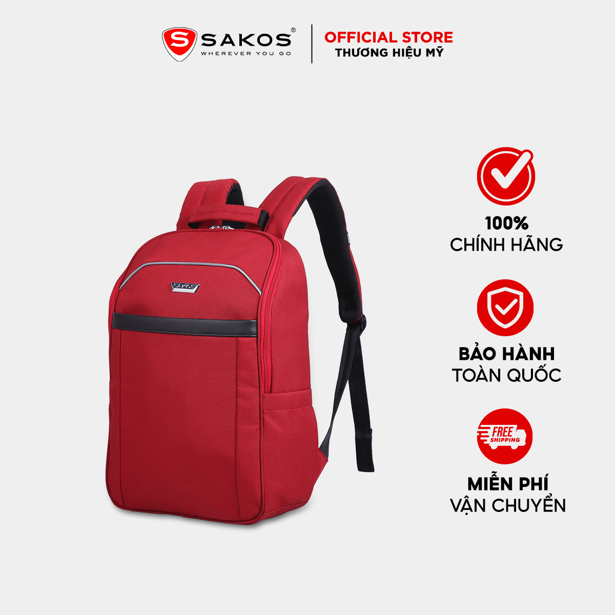  Balo Laptop SAKOS FRONTIER 14 inch phong cách hiện đại an toàn cho laptop 14 inch 