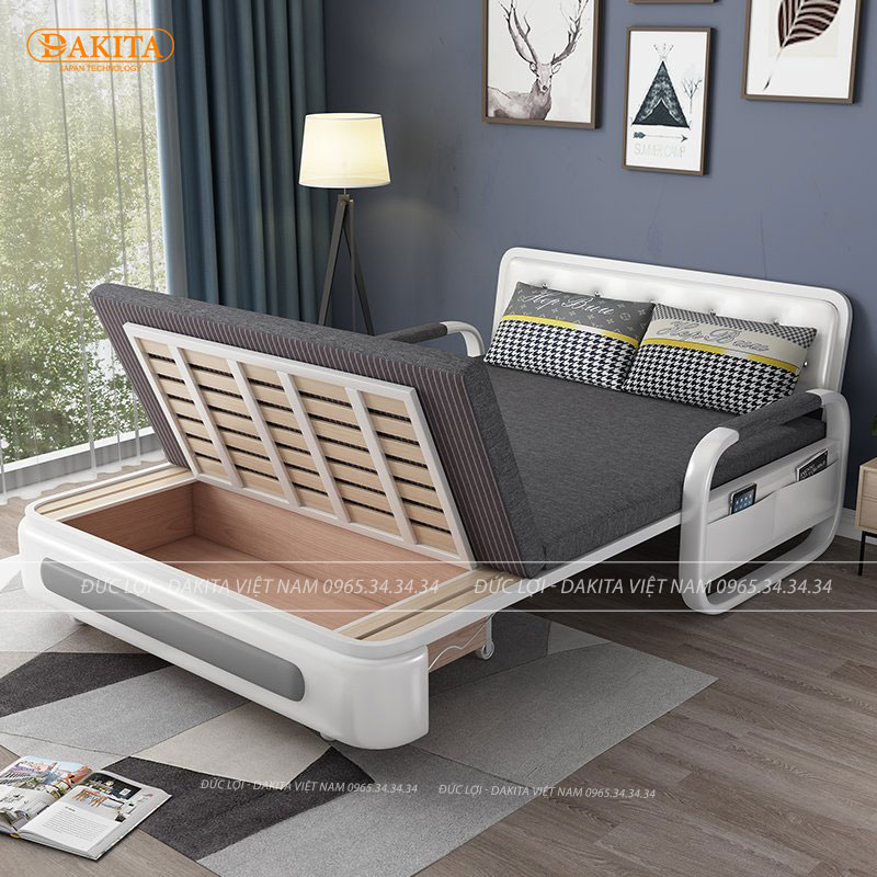 Ghế Sofa Giường DAKITA Có hộc tủ - Cam kết như hình - Sofa thông minh kéo thành giường, Sofa đa năng cho căn hộ, Sofa thông minh