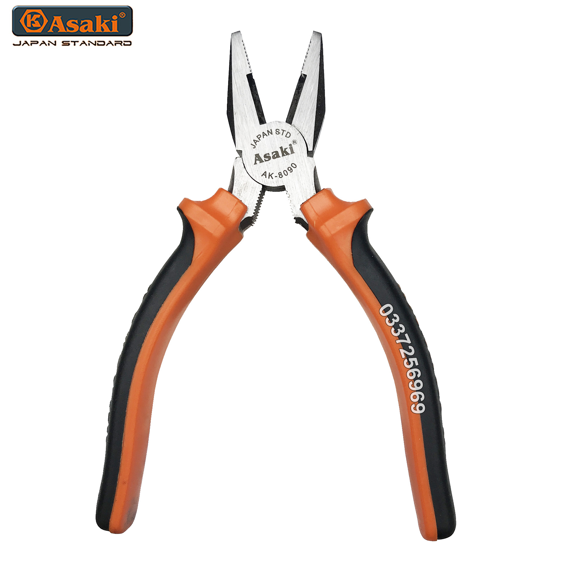 Kìm điện đa năng 6 "/150mm kiểu Mỹ Asaki AK-8090 Hàng Chính hãng dụng cụ chuyên dụng dành cho các bác thợ