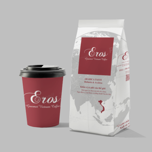 Cà phê hạt Eros Arabica Taste 500g túi dành cho máy pha cafe Breville