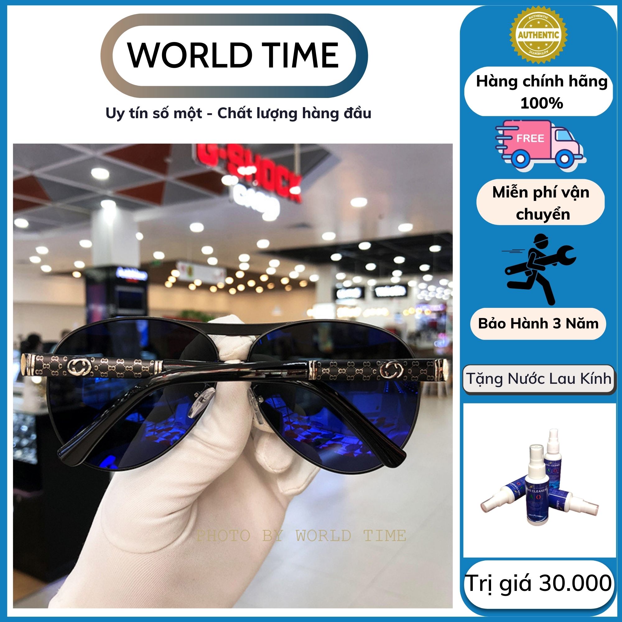 Kính mát nam cao cấp GC68 , mắt kính nam tròng Polazied, chống lóa,Full box ,bảo hành 12 tháng ,Tặng kèm khăn lau + nước lau kính