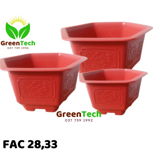 Chậu nhựa lục giác fac 28cm,33cm, chậu nhưa trồng cây