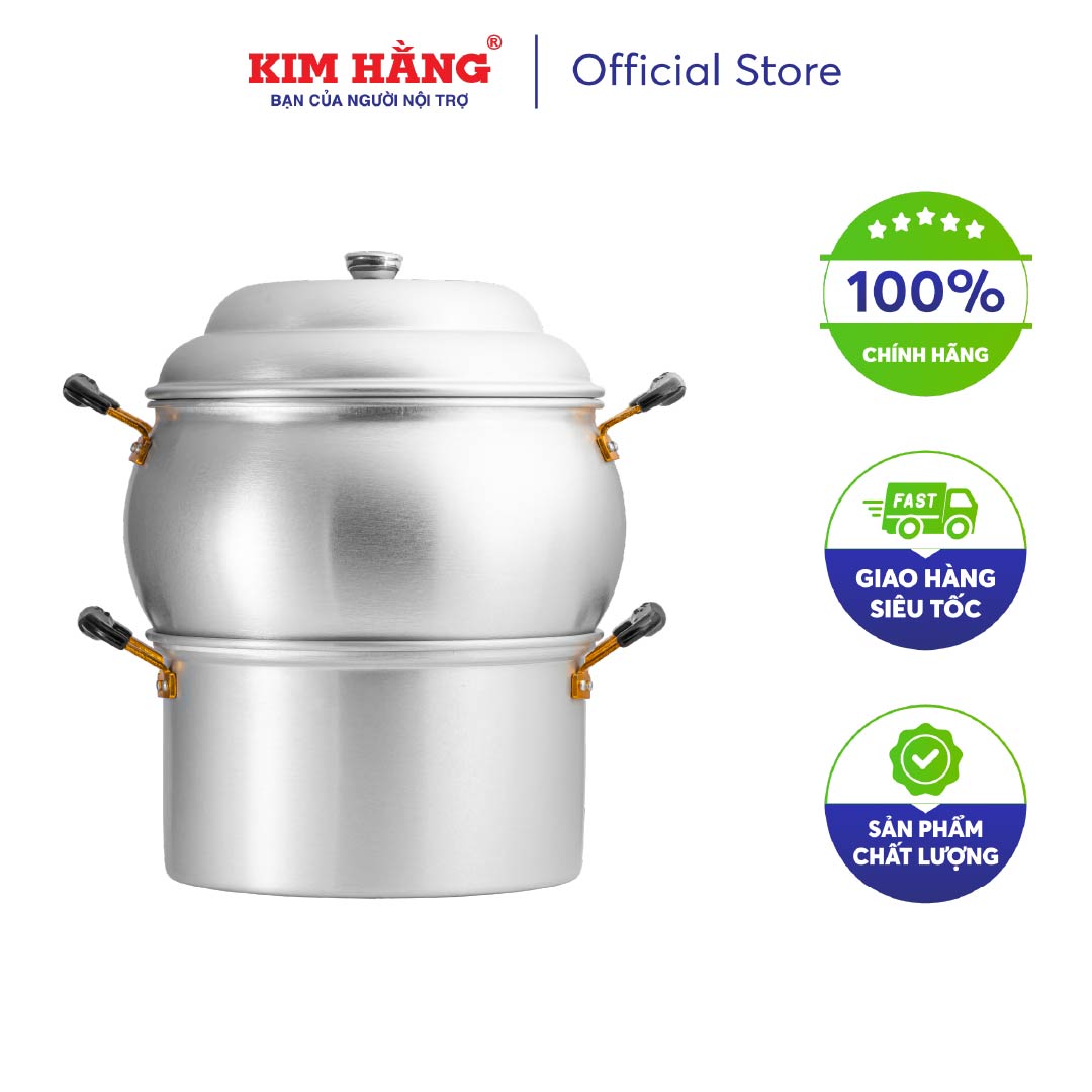 Chõ xôi bầu kim hằng nắp kiếng cường lực size 22cm/26cm