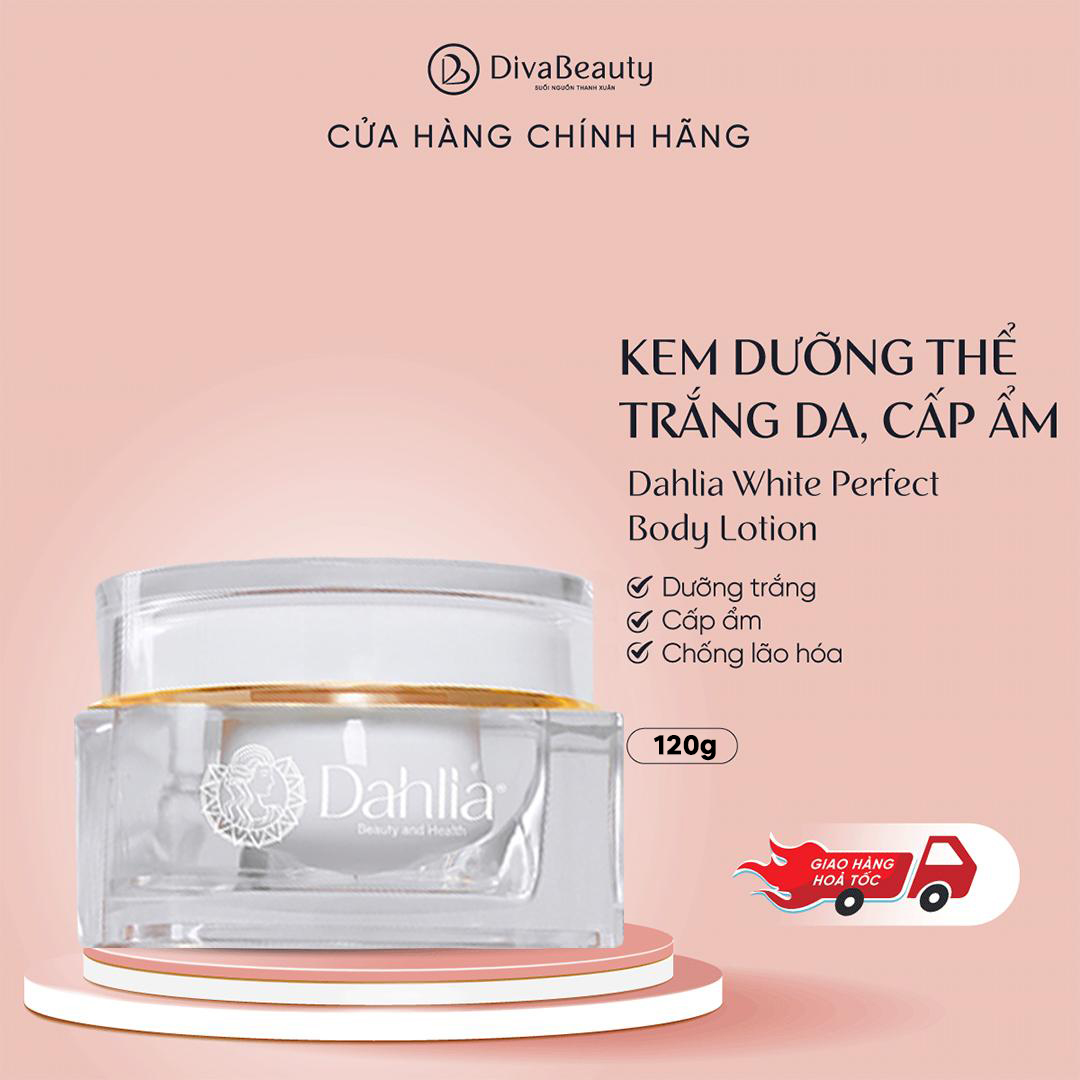 Kem dưỡng thể trắng da, cấp ẩm Dahlia White Perfect Body Lotion