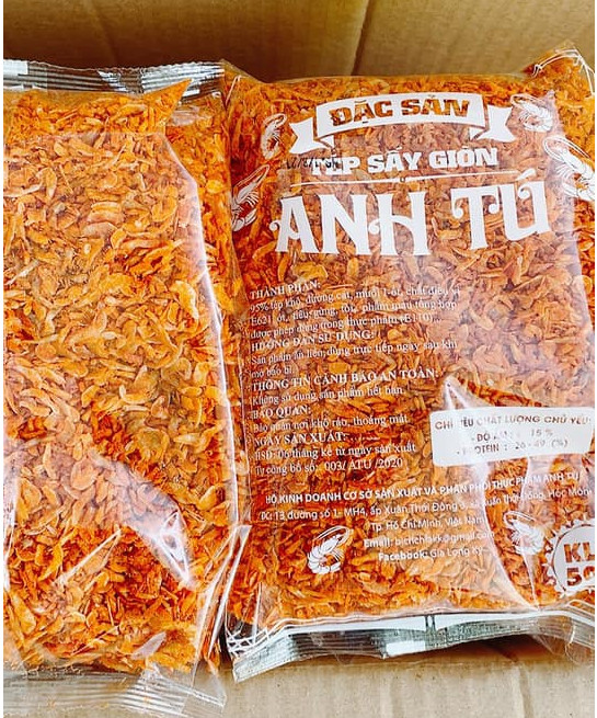 Ruốc sấy hiệu anh tú 500gram – đặc sản tây ninh.