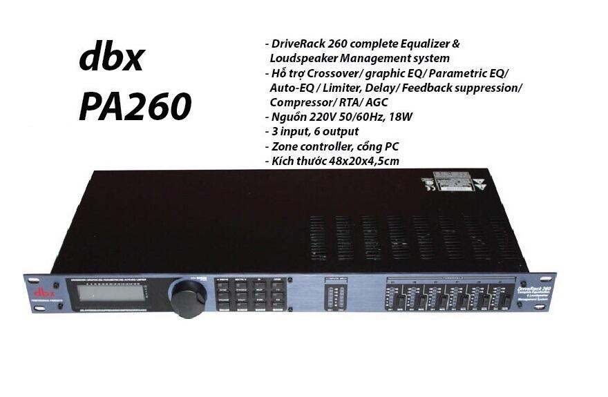 [Trả góp 0%]Thiết bị xử lí âm thanh DIVERACK DBX PA-260